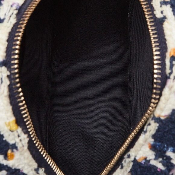 Chanel Blue/White Tweed Chanel 19 Round Clutch Bag - Picture 8 of 12